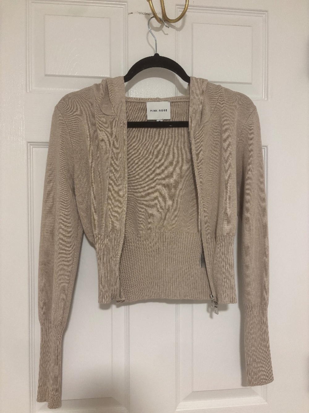 Fitted Zip Up Sweatshirt